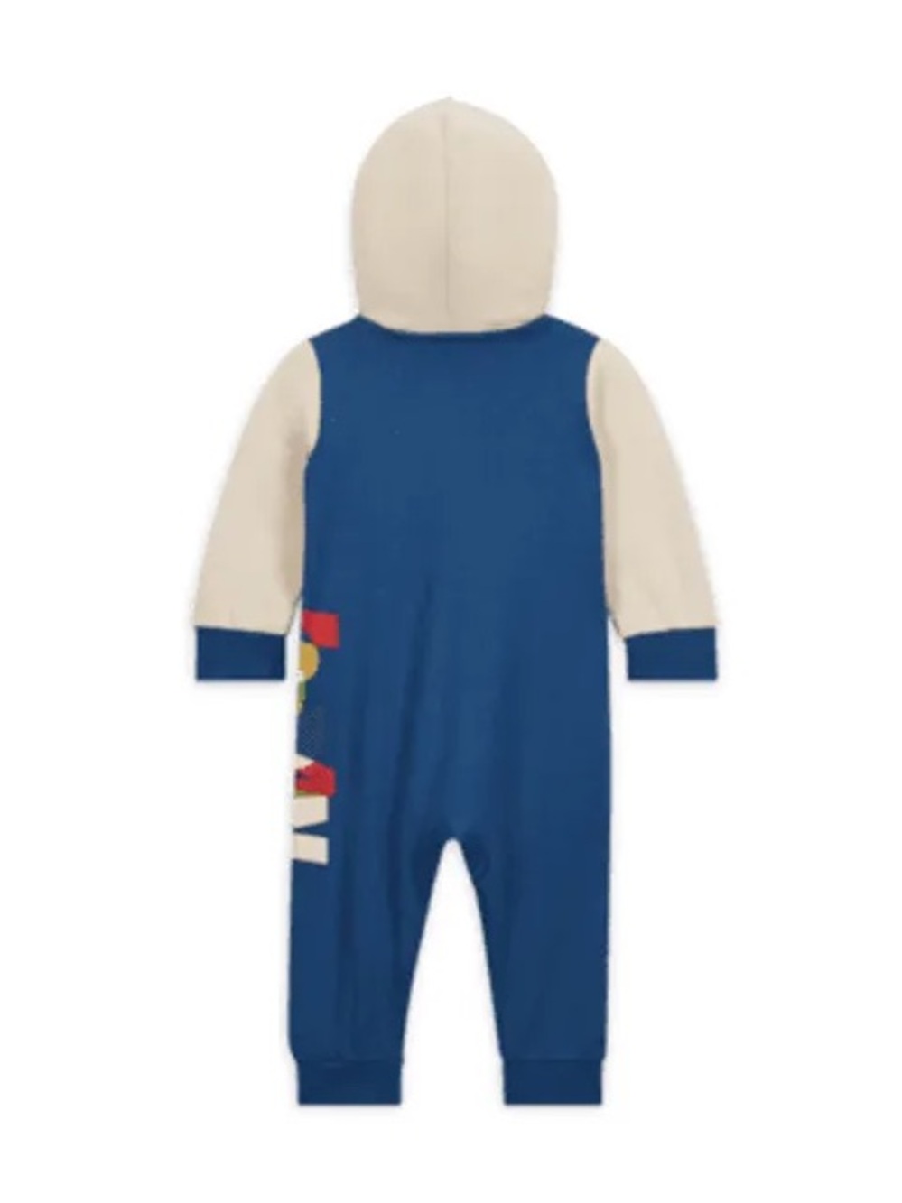 Nike Air Jordan Blue & Cream Color Messy Room Hooded Infant Coveralls, 3-6M (6M) - Picture 2 of 9